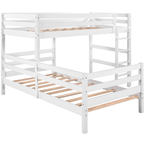 Twin-Over-Twin Bunk Bed, Loft Bed With Ladder