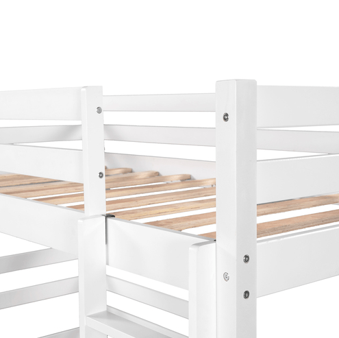 Twin-Over-Twin Bunk Bed, Loft Bed With Ladder