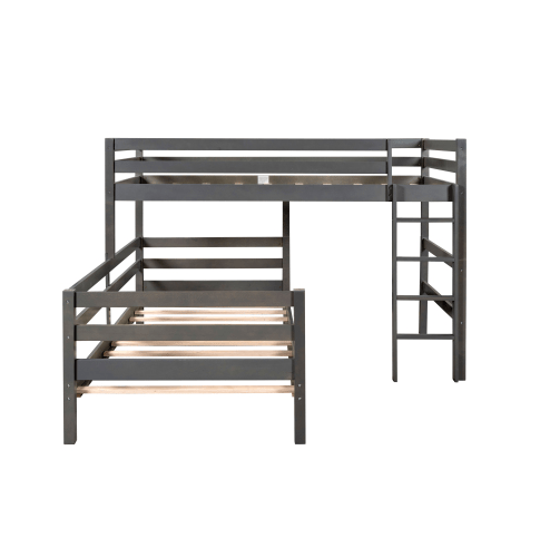 Twin-Over-Twin Bunk Bed, Loft Bed With Ladder