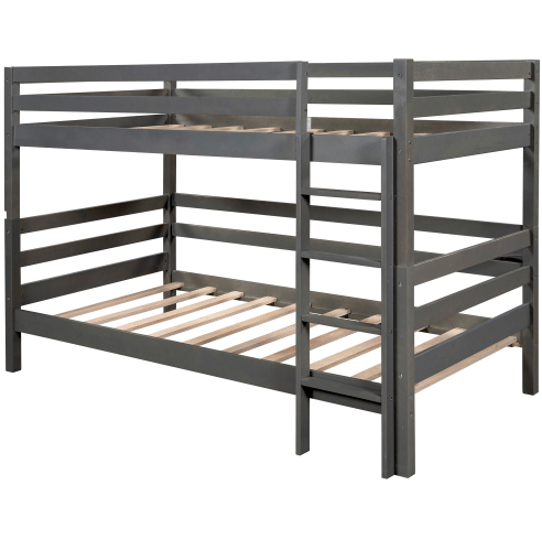 Twin-Over-Twin Bunk Bed, Loft Bed With Ladder
