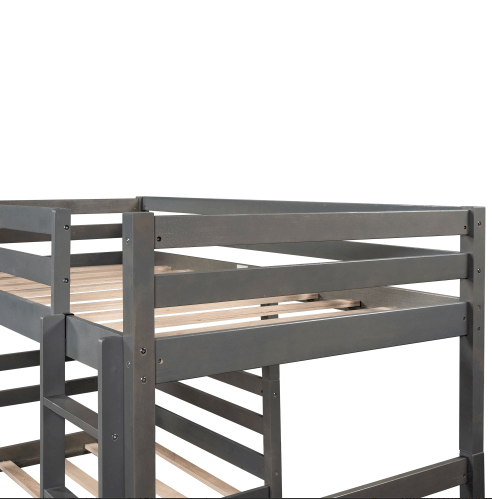 Twin-Over-Twin Bunk Bed, Loft Bed With Ladder
