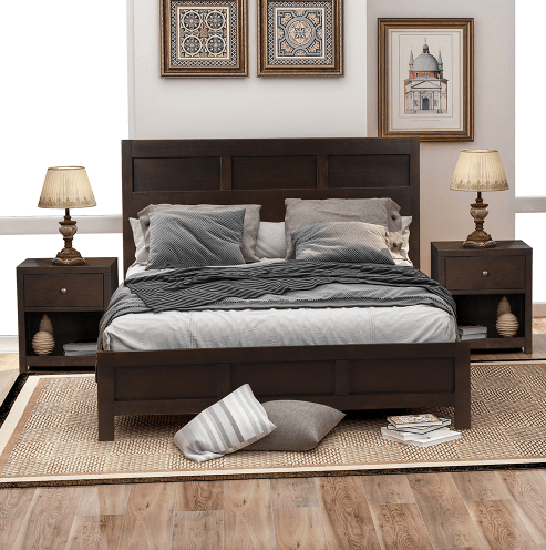 Classic Rich Brown 3 Pieces Bedroom Set