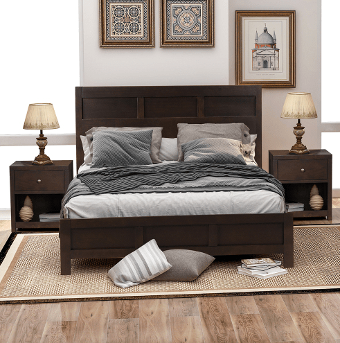 Classic Rich Brown 3 Pieces Bedroom Set