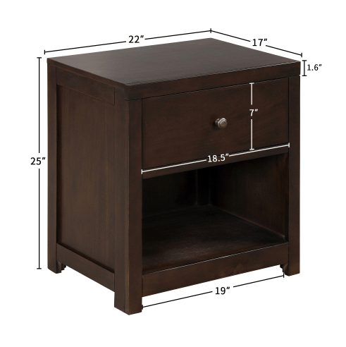 Classic Rich Brown 3 Pieces Bedroom Set