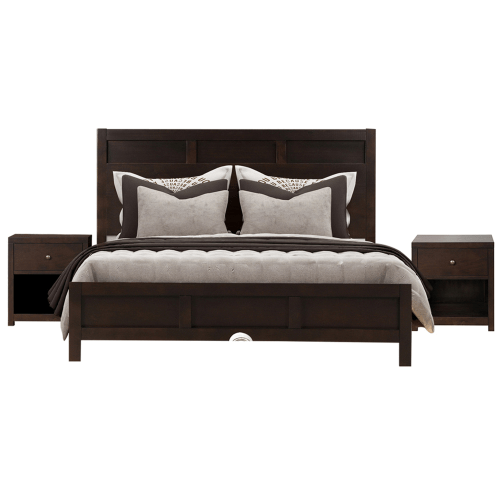 Classic Rich Brown 3 Pieces Bedroom Set