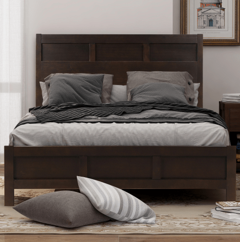 Classic Rich Brown 4 Pieces Bedroom Set