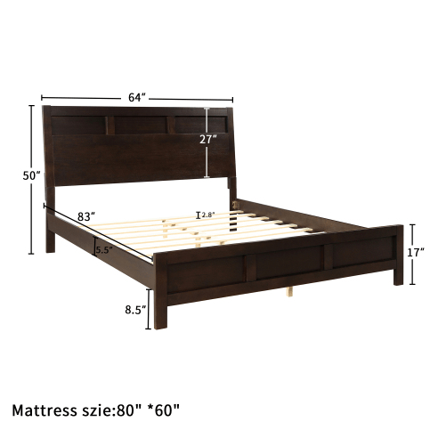 Classic Rich Brown 4 Pieces Bedroom Set