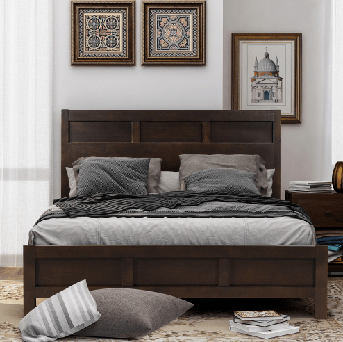 Classic Rich Brown 4 Pieces Bedroom Set