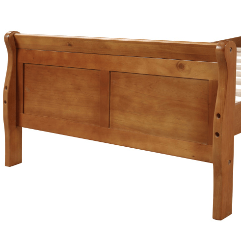 Wood Sleigh Bed with Headboard/Footboard/Wood Slat Support