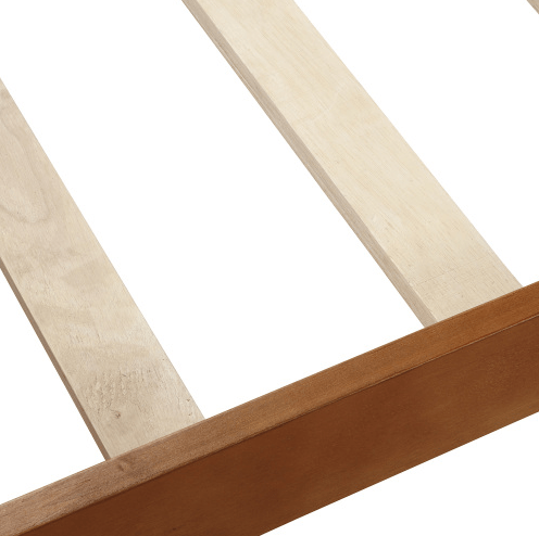 Wood Sleigh Bed with Headboard/Footboard/Wood Slat Support