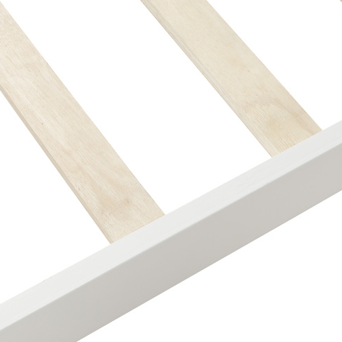 Wood Sleigh Bed with Headboard/Footboard/Wood Slat Support