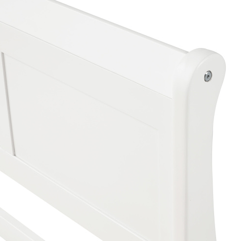 Wood Sleigh Bed with Headboard/Footboard/Wood Slat Support