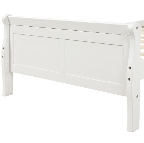 Wood Sleigh Bed with Headboard/Footboard/Wood Slat Support