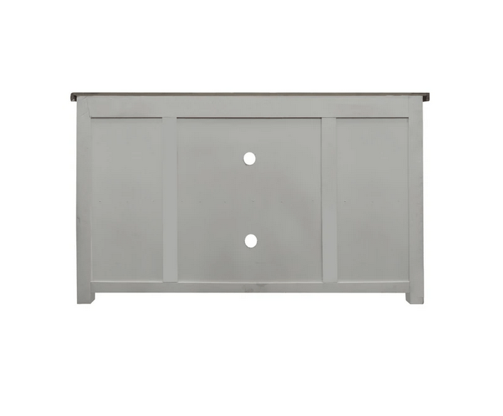 Wooden Media Console with Barn Style Sliding Door