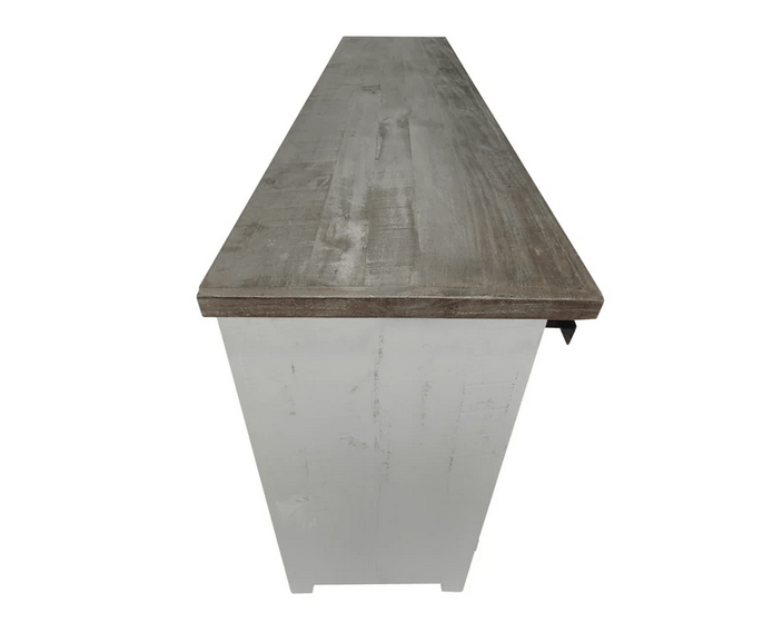 Wooden Media Console with Barn Style Sliding Door