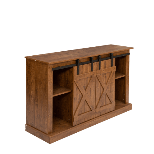 Media Console Table Storage Cabinet Wood for 65 Inch Flat Screen