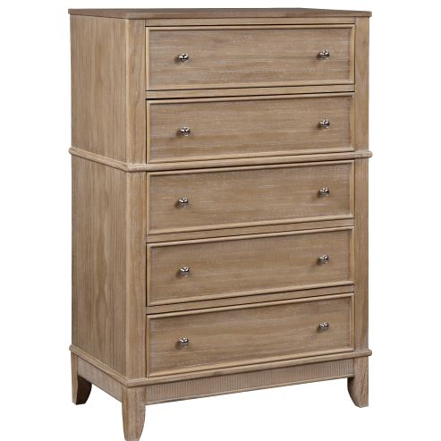 Chic Hazel 5 Drawers Chest Solid Wood