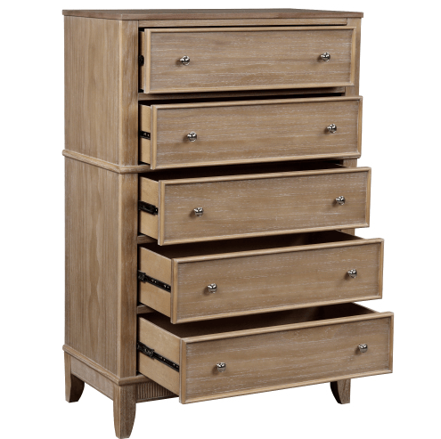 Chic Hazel 5 Drawers Chest Solid Wood