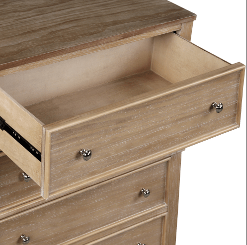 Chic Hazel 5 Drawers Chest Solid Wood