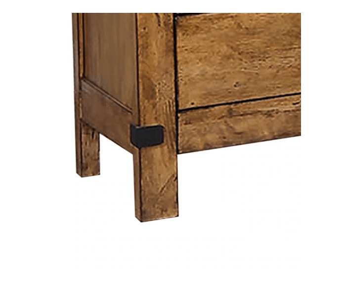 Wooden Nightstand with 3 Drawers