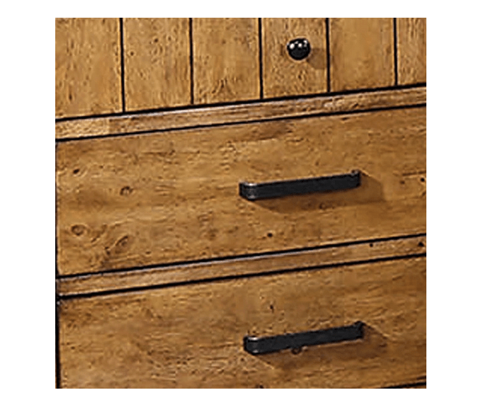 Wooden Nightstand with 3 Drawers