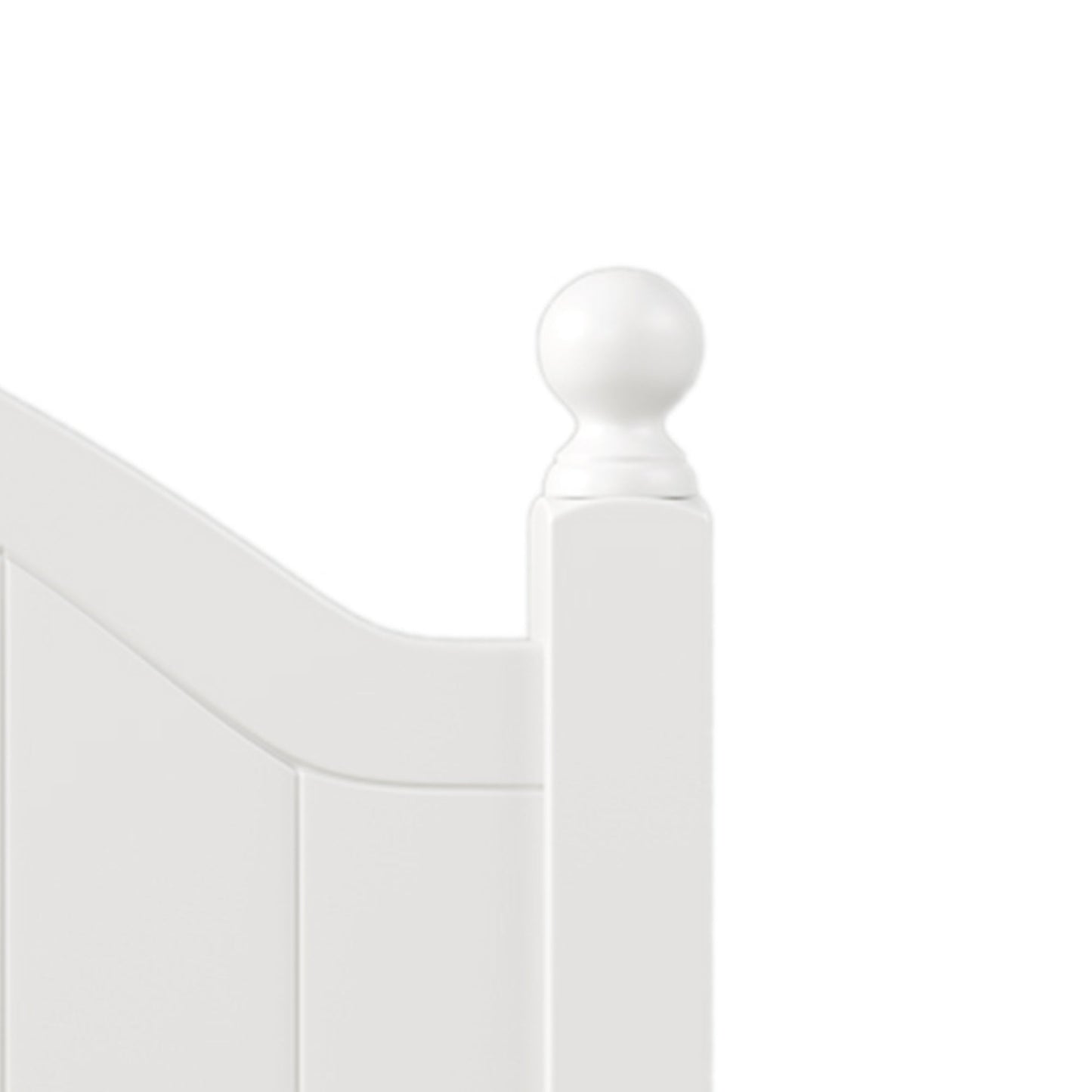 Three  Pieces Traditional Concise Style White Bedroom Sets, Nightstand+ Chest+ King Bed