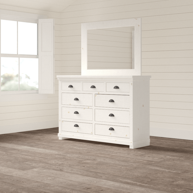 Lockridge 9 Drawer Dresser with Mirror