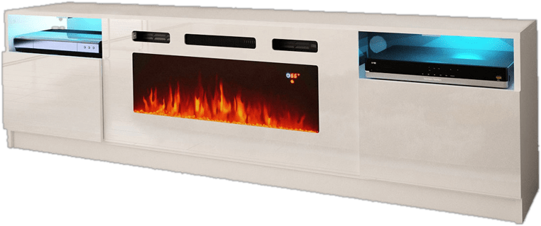 Delaine TV Stand for TVs up to 88" with Electric Fireplace Included