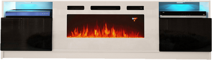 Delaine TV Stand for TVs up to 88" with Electric Fireplace Included