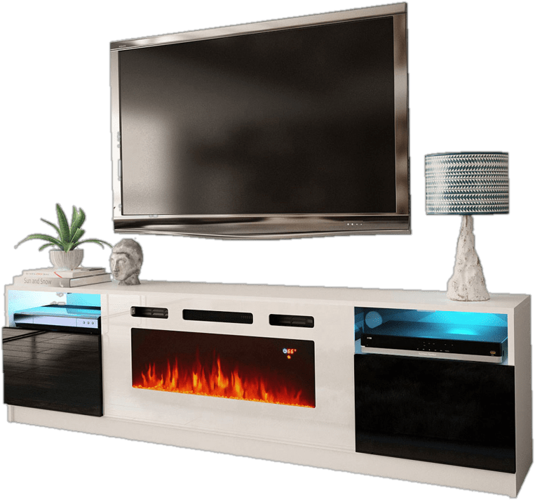 Delaine TV Stand for TVs up to 88" with Electric Fireplace Included