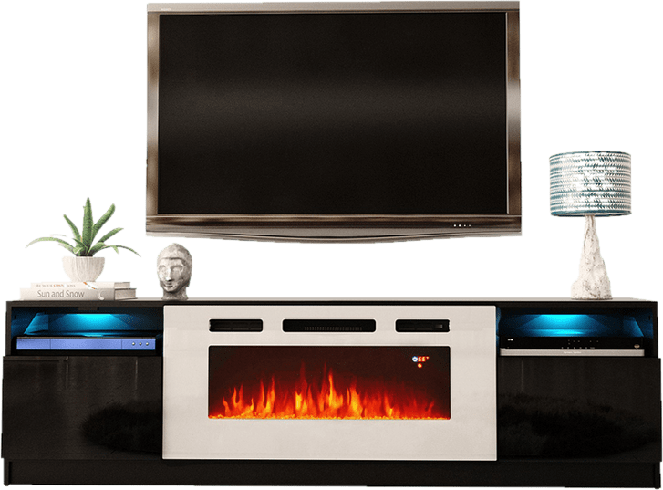 Delaine TV Stand for TVs up to 88" with Electric Fireplace Included