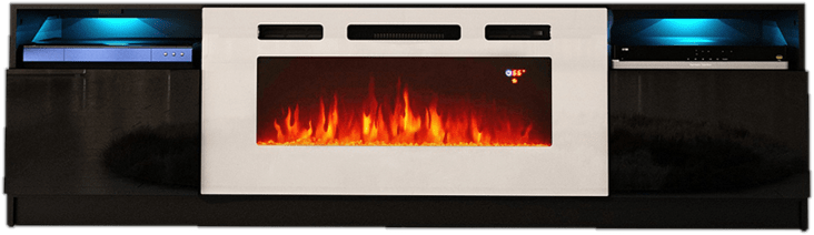 Delaine TV Stand for TVs up to 88" with Electric Fireplace Included