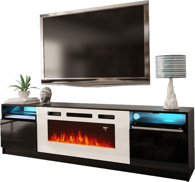 Delaine TV Stand for TVs up to 88" with Electric Fireplace Included