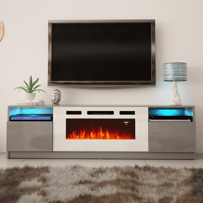 Delaine TV Stand for TVs up to 88" with Electric Fireplace Included