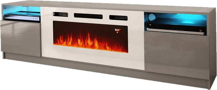 Delaine TV Stand for TVs up to 88" with Electric Fireplace Included