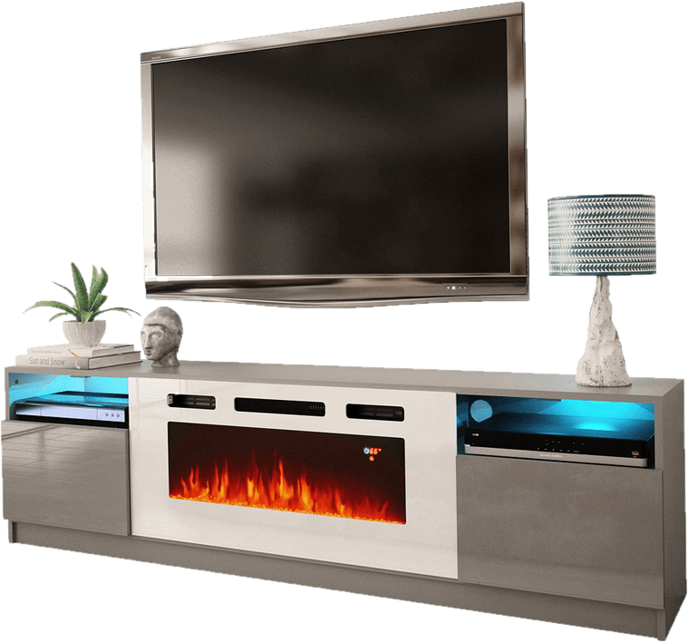 Delaine TV Stand for TVs up to 88" with Electric Fireplace Included