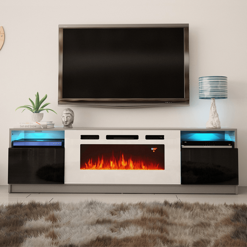 Delaine TV Stand for TVs up to 88" with Electric Fireplace Included