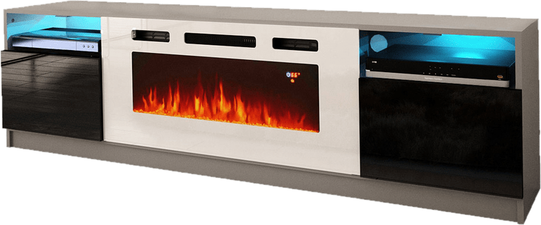 Delaine TV Stand for TVs up to 88" with Electric Fireplace Included