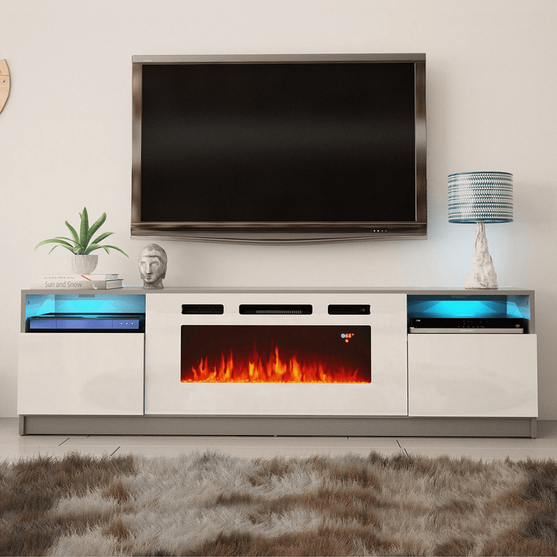 Delaine TV Stand for TVs up to 88" with Electric Fireplace Included
