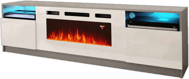 Delaine TV Stand for TVs up to 88" with Electric Fireplace Included