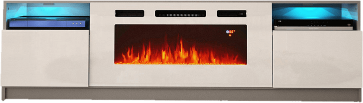 Delaine TV Stand for TVs up to 88" with Electric Fireplace Included