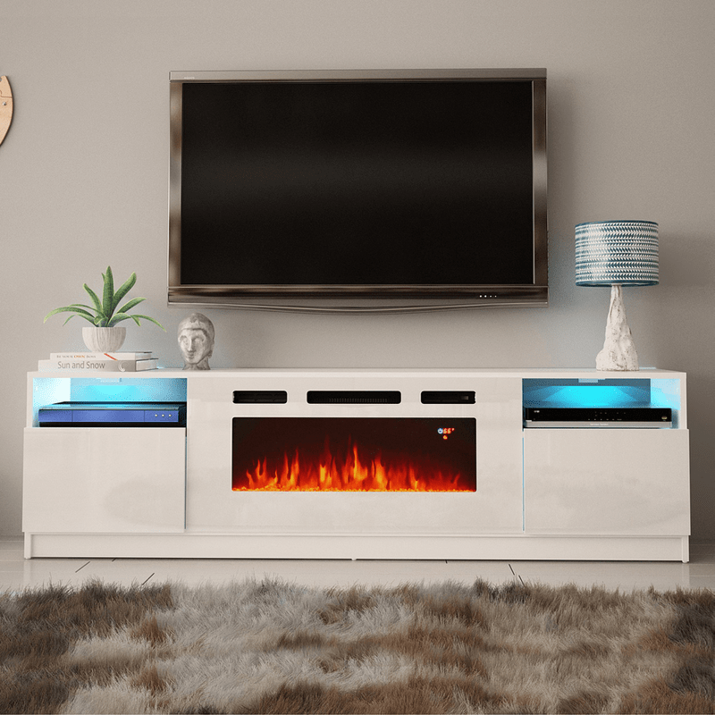 Delaine TV Stand for TVs up to 88" with Electric Fireplace Included