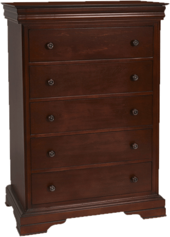 Reichenbach 5 Drawer 35.59'' W Chest with Mirror