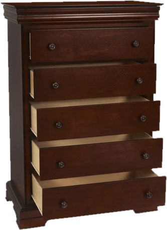 Reichenbach 5 Drawer 35.59'' W Chest with Mirror