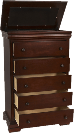 Reichenbach 5 Drawer 35.59'' W Chest with Mirror