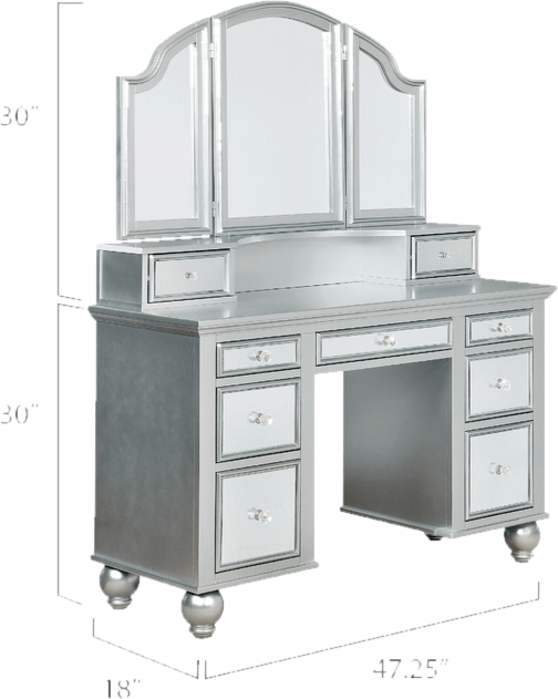 Galento Transitional Vanity Set with Mirror