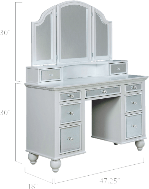 Galento Transitional Vanity Set with Mirror