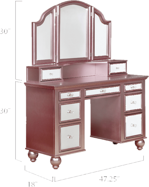 Galento Transitional Vanity Set with Mirror