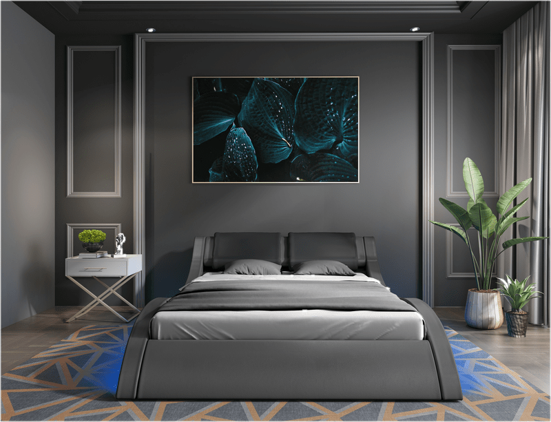 Abygaël Upholstered Low Profile Sleigh Bed