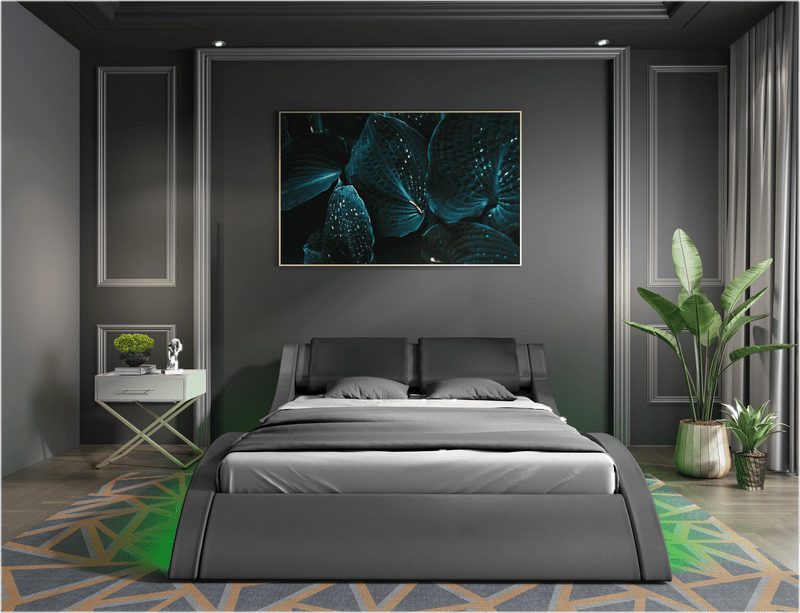 Abygaël Upholstered Low Profile Sleigh Bed